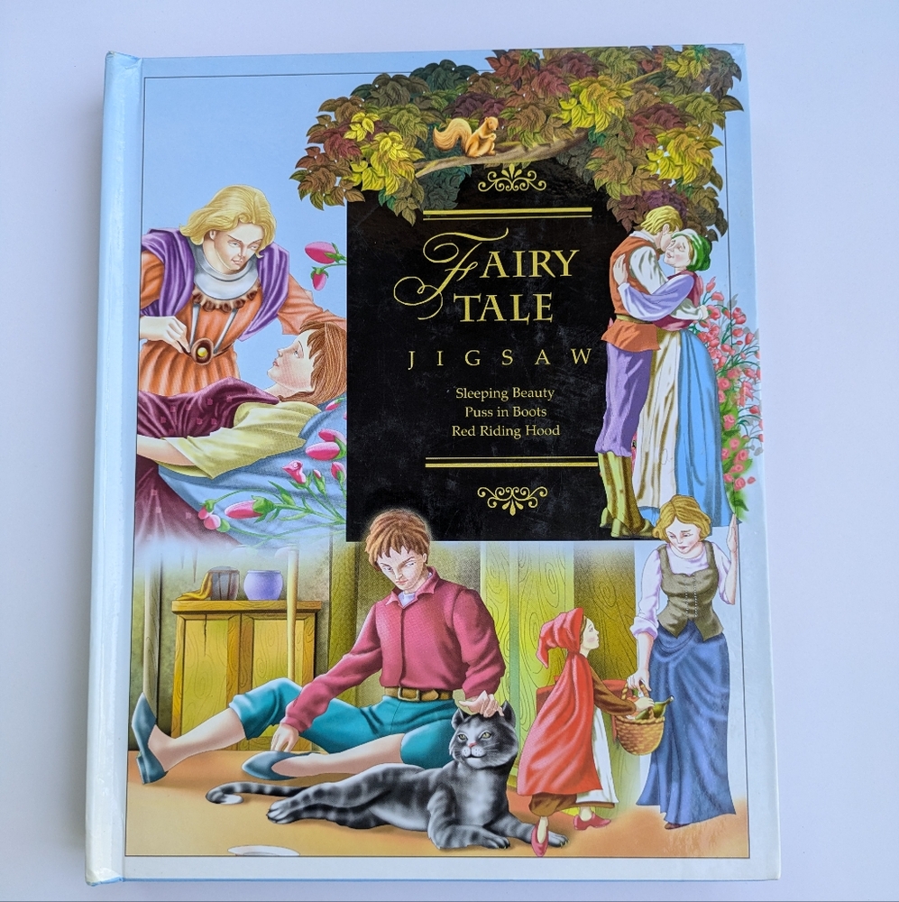 Fairy Tale Jigzaw Puzzle Book Puzzles Intact Sleeping Beauty Red Riding Hood